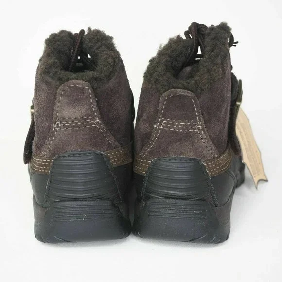 Timberland Mallard Winter Toddlers Boots Black Leather Brown Suede 33874 M - Picture 5 of 12